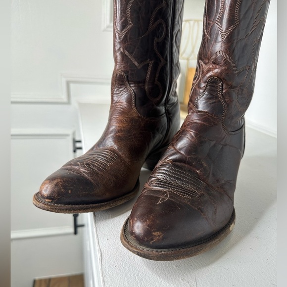 J. Chisholm Drover Series Women’s Embroidered Western Boots Size 9 – Made in USA - Picture 4 of 9